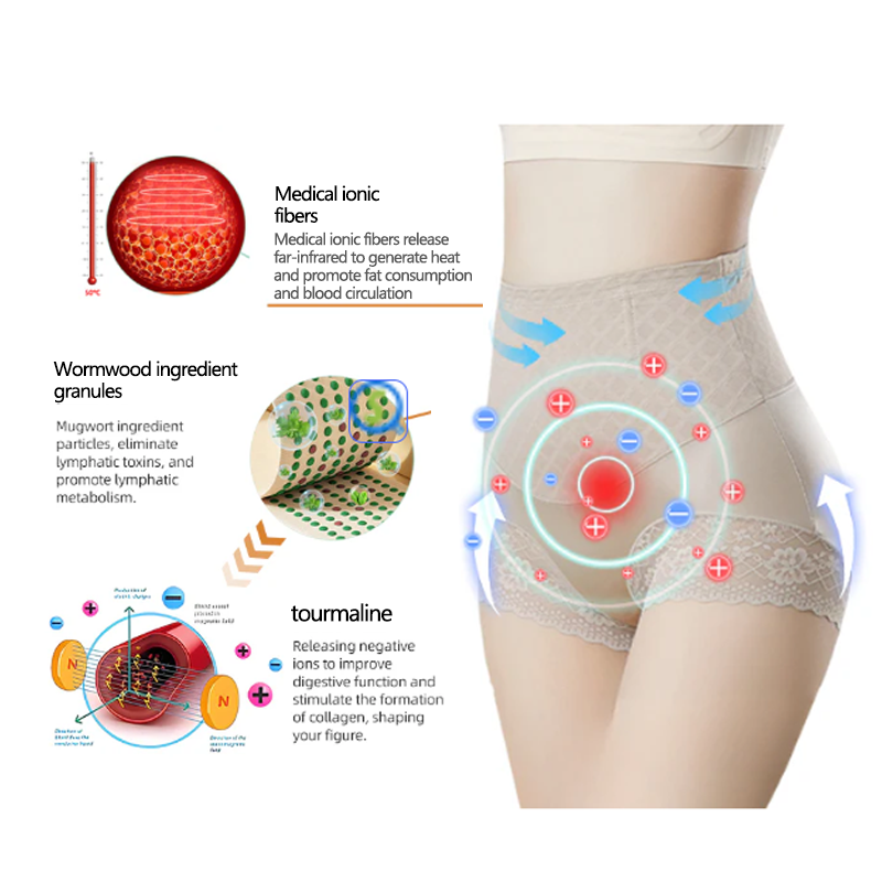 Medical magnetic ion fiber self-heating shaping shorts