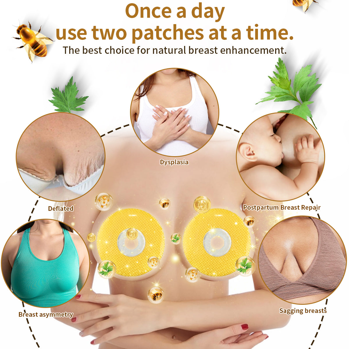 Wordkingยฎ Royal Jelly Breast Enhancement Patch ๐ Safe for use during breastfeeding (For concerns such as underdeveloped breasts, sagging, flatness, skin creases, and darkened nipples)