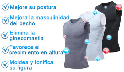 Chaleco corrector de postura de turmalina GSUNLEO®MEN