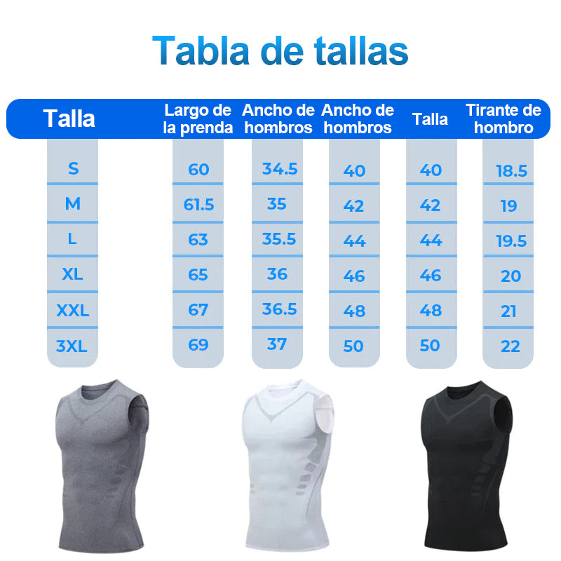 Chaleco corrector de postura de turmalina GSUNLEO®MEN